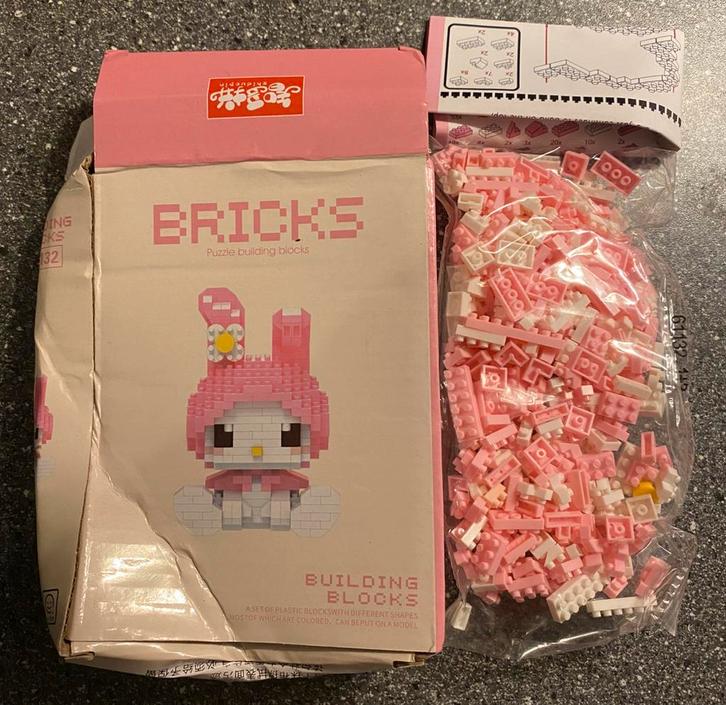 Bricks - Puzzle Building Blocks - Sanrio - My Melody, Kinderen en Baby's, Speelgoed | Bouwstenen, Nieuw, Overige merken, Ophalen of Verzenden