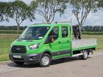 FORD TRANSIT 2.0 open-laadbak kraan!, Auto's, Bestelauto's, Gebruikt, Euro 6, Bedrijf, 6 stoelen