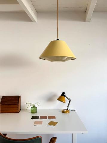 Vintage Philips NT44 hanglamp van Louis Kalff (geel), 1960s beschikbaar voor biedingen