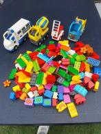 Partij duplo 175 blokken politie truck cement auto 2 auto's, Ophalen of Verzenden, Zo goed als nieuw, Losse stenen, Duplo