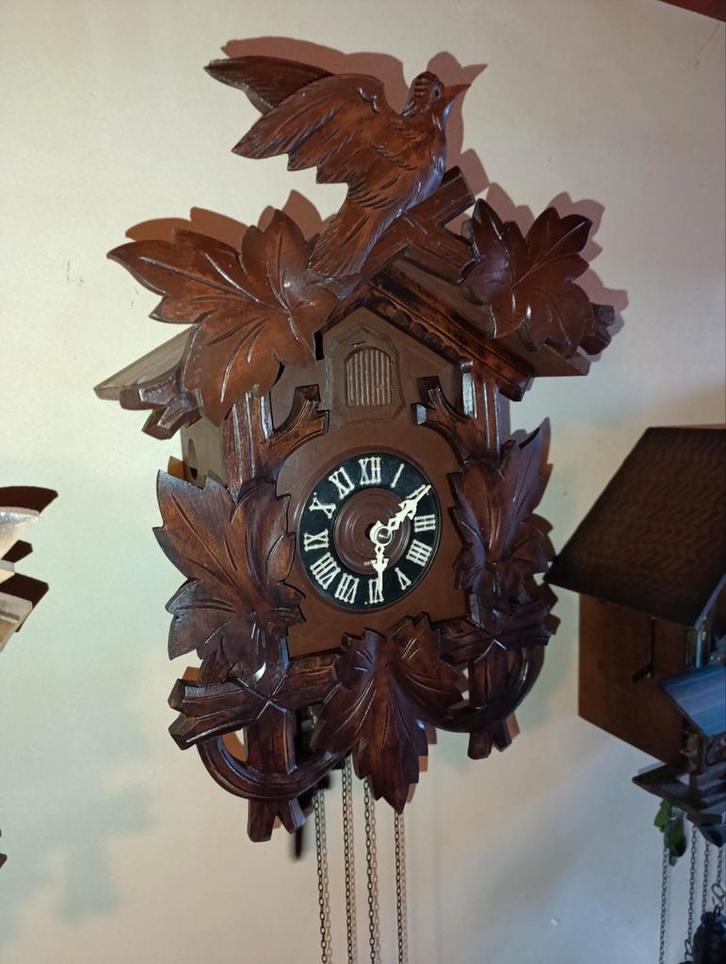 Klassieke Koekoeksklok 40cm hoog., Antiek en Kunst, Antiek | Klokken, Ophalen of Verzenden