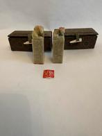 Vintage minerale Chinese zegels/stempels (draak)(paard), Ophalen of Verzenden