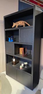 Opbergkast / Vakkenkast – Zwart - 120 cm B SHOWMODEL !, Met deur(en), JaRa, Bornsestraat 31, Ophalen of Verzenden
