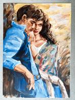 gouache op papier - 'Flamenco Dansers', Ophalen