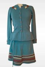 Vintage King Louie wollen set maat m/s, Maat 38/40 (M), Blauw, Ophalen of Verzenden, King Louie