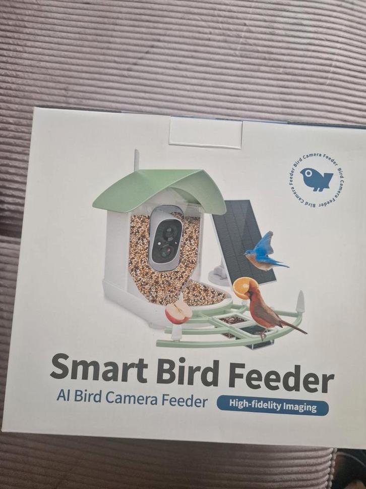 Slimme Vogelvoeder met Camera - Nieuw in doos!, Tuin en Terras, Vogelhuisjes en Vogelbaden, Nieuw, Ophalen of Verzenden
