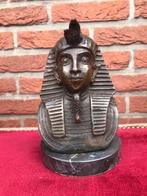 bronzen buste van een Egyptische farao, Antiek en Kunst, Antiek | Koper en Brons, Ophalen of Verzenden, Brons