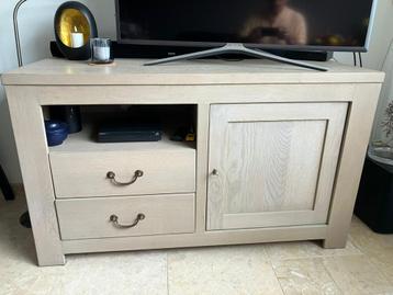 Handgemaakt eiken tv meubel nieuwstaat beschikbaar voor biedingen