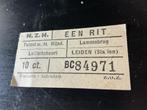 Oud Tramkaartje Leiden - NZH, Verzenden, Gebruikt, Tram, Kaart of Prent