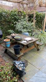 Eiken houten picknick tafel, Tuin en Terras, Ophalen of Verzenden, Zo goed als nieuw, Rechthoekig, Hout