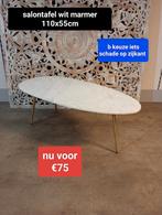 Salontafel wit marmer 110x55cm b keuze nu voor €75, Huis en Inrichting, ., Nieuw, Ophalen of Verzenden, .