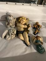 Set oude keramiek engelen - Mentha Brocante, Gebruikt, Ophalen of Verzenden