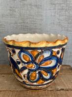 Vintage Italiaanse Majolica bloempot, M16, in perfecte staat, Antiek en Kunst, Antiek | Keramiek en Aardewerk, Ophalen of Verzenden