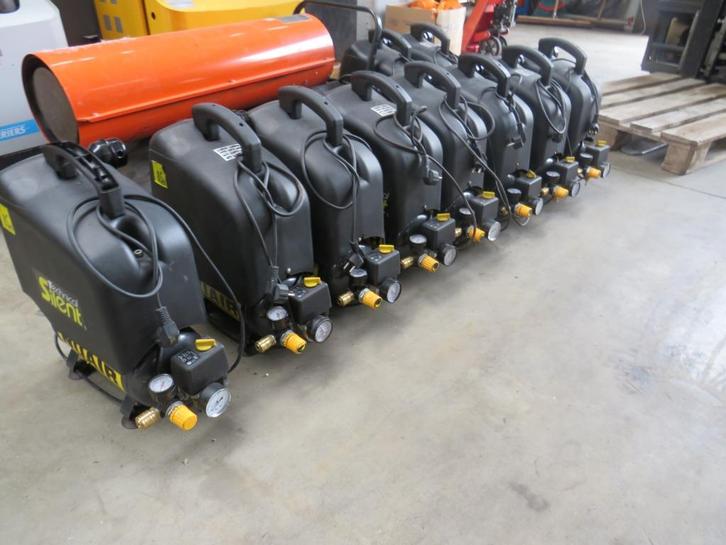 NUAIR STILLE COMPRESSOR, 1 PK -6 liter 8 bar, Doe-het-zelf en Verbouw, Compressors, Gebruikt, 6 tot 10 bar, Minder dan 25 liter