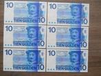 10 gulden biljetten 6x Nederland Frans Hals UNC opeenvolgend, Ophalen of Verzenden, 10 gulden, Setje