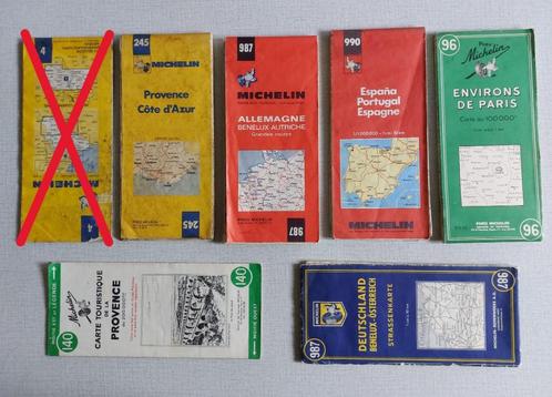 Diverse oude MICHELIN Wegenkaarten Landkaarten, Boeken, Atlassen en Landkaarten, Gelezen, Landkaart, Frankrijk, 1800 tot 2000