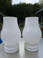 2 vazen wit R... DALEN,DRENTHE, Huis en Inrichting, Woonaccessoires | Vazen, Wit, Ophalen of Verzenden, Minder dan 50 cm, Glas