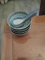 4 Chinese kommetjes met lepels, Ophalen, Gebruikt, Overige materialen, Los bestek