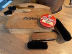 Vintage schoenpoets kist, inc borstels en oud blikje, Ophalen of Verzenden