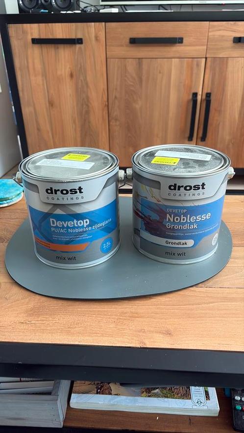 🔴2,5L acryl lak en primer Drost Coatings kleur Subtle white, Doe-het-zelf en Verbouw, Verf, Beits en Lak, Nieuw, Verf, Minder dan 5 liter