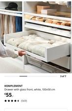 Ikea komplement pax lade (glas), Ophalen, Nieuw, 50 tot 100 cm, Glas