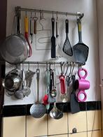 2 lepelrekken roestvrijstaal, Huis en Inrichting, Ophalen of Verzenden, Zo goed als nieuw, Overige typen