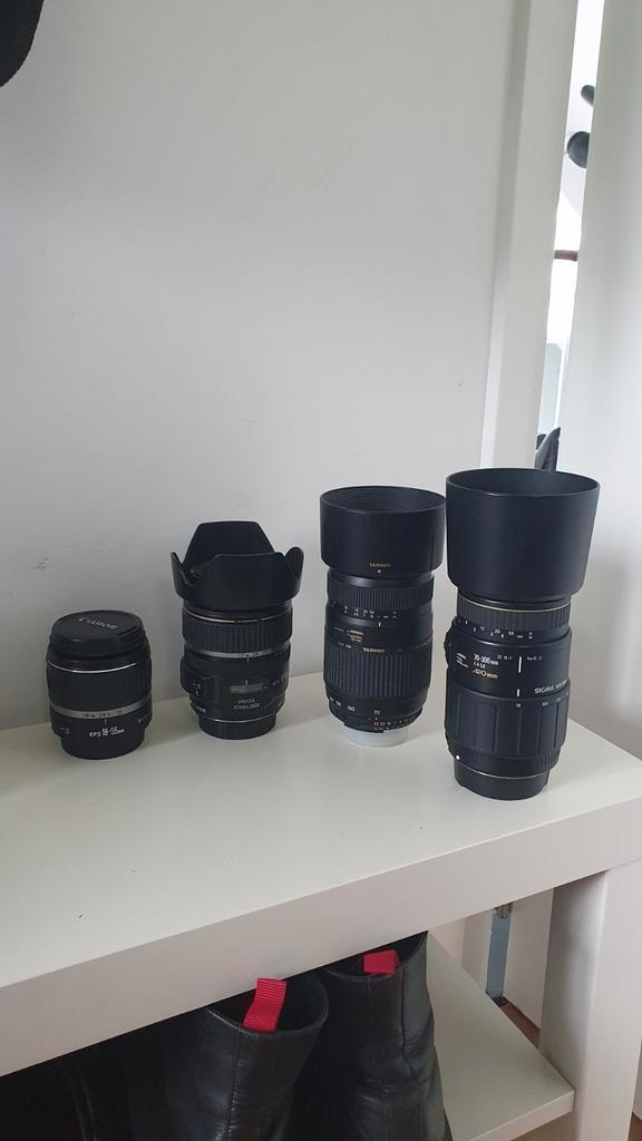 Partij lenzen voor Canon en Nikon, Audio, Tv en Foto, Fotografie | Lenzen en Objectieven, Zo goed als nieuw, Telelens, Ophalen