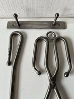 Nieuwe Gesmede Haardstel met Muurbevestiging, Ophalen of Verzenden, Nieuw