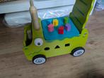 Houten Loopwagen Krokodil met Vormenstoof, Ophalen of Verzenden, Zo goed als nieuw, Overige typen, Met wieltjes