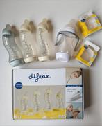 Difrax flessen (starterset + 3 flessen + papfles), Kinderen en Baby's, Babyvoeding en Toebehoren, Ophalen of Verzenden, Gebruikt