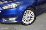 Ford Focus Wagon 1.0 Titanium Edition|Trekhaak|Boekjes|Nap, 65 €/maand, 125 pk, Gebruikt, Blauw