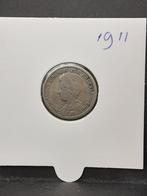 25 cent 1911 Koningin Wilhelmina, Postzegels en Munten, Munten | Nederland, Zilver, 25 cent, Ophalen of Verzenden, Koningin Wilhelmina