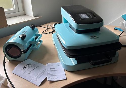 Nieuwe vevor 2 in 1 transferpers.  10-2024. 10 keer gebruikt, Hobby en Vrije tijd, Kledingapplicaties en Hotfix, Zo goed als nieuw
