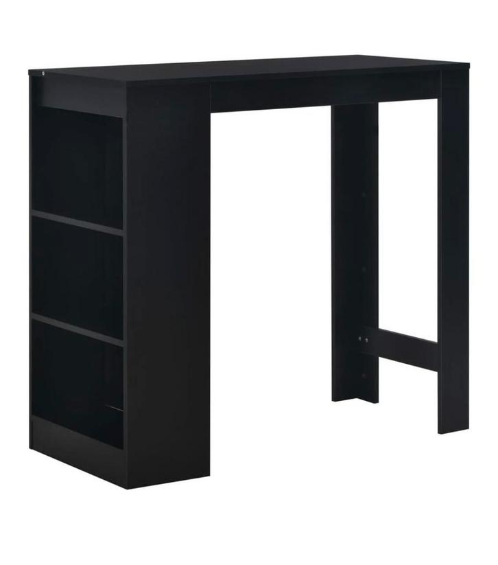 Bartafel met schap 110x50x103 cm zwart, nieuw in doos, Huis en Inrichting, Barren, Nieuw, Ophalen of Verzenden