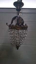 bronzen kristallen zak lampje zie omschrijving, Antiek en Kunst, Ophalen of Verzenden