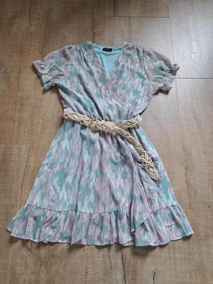 Papillonne geweldig jurkje, maat M., Kleding | Dames, Jurken, Zo goed als nieuw, Maat 38/40 (M), Groen, Boven de knie, Ophalen of Verzenden