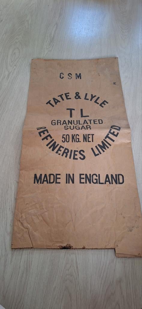 Vintage papieren suiker zak van Tate & Lyle, Ophalen of Verzenden