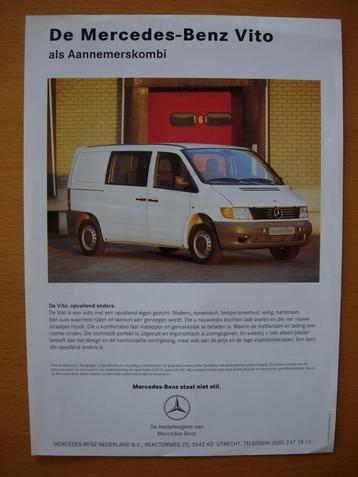 Mercedes Vito Folder 1996 - Aannemerskombi beschikbaar voor biedingen
