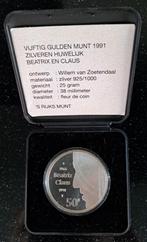 Zilveren 50 gulden 1991, Zilver, Ophalen of Verzenden, 50 gulden, Koningin Beatrix