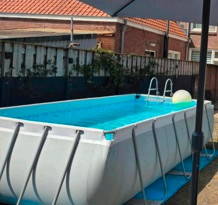 Groot compleet zwembad Bestway Powersteel 4x2x1, Tuin en Terras, Zwembaden, Opzetzwembad, 400 cm of meer, 200 tot 300 cm, Rechthoekig