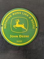 John Deere trekker tractor emaille reclamebordje deurpostje, Verzamelen, Merken en Reclamevoorwerpen, Ophalen of Verzenden, Zo goed als nieuw
