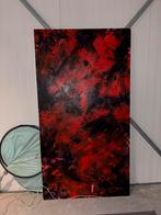 Schilderij rood zwart Hout Doek, Ophalen
