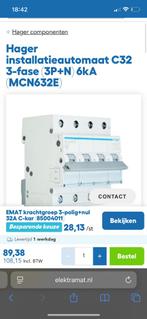 Hager installatieautomaat C32 zgan, Ophalen of Verzenden, Zo goed als nieuw, Overige typen