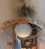 Rotan spiegel in vorm van een oog - groot formaat, Huis en Inrichting, Woonaccessoires | Spiegels, Ophalen of Verzenden