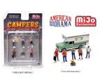 Figurines, figuurtjes, poppetjes 1/64 Campers Kampeerders, Hobby en Vrije tijd, Nieuw, Overige typen, Ophalen of Verzenden, American Diorama