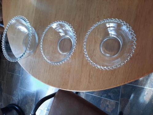3 glazen schalen, Huis en Inrichting, Keuken | Keukenbenodigdheden, Gebruikt, Ophalen of Verzenden
