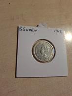 Zilveren 1/2 Gulden 1912 - Wilhelmina, Zeer Fraai, ½ gulden, Zilver, Ophalen of Verzenden, Koningin Wilhelmina