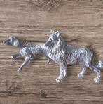 Verzilverde honden beeldjes Ierse Setter Border collie 0302, Ophalen of Verzenden, Zo goed als nieuw, Dier