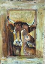 Schilderij koeien, Antiek en Kunst, Kunst | Schilderijen | Klassiek, Ophalen of Verzenden
