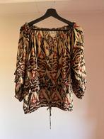 Zandkleurige/zwart/wijnrode ralph lauren blouse maat XS/S, Beige, Ophalen of Verzenden, Zo goed als nieuw, Ralph Lauren